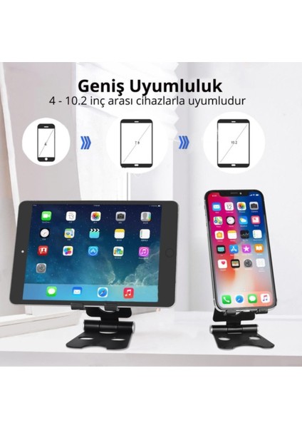 Telefon Stand Çelik Teknoloji Ev Yaşam Kılıflı Gümüş 270 Derece Açılı 1 Adet indirimleri