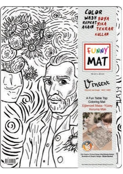 Funny Mat - Vıncent Van Gogh 30 x 40 cm