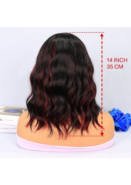Siyah Kızıl Işıltılı Tül Peruk indirimleri