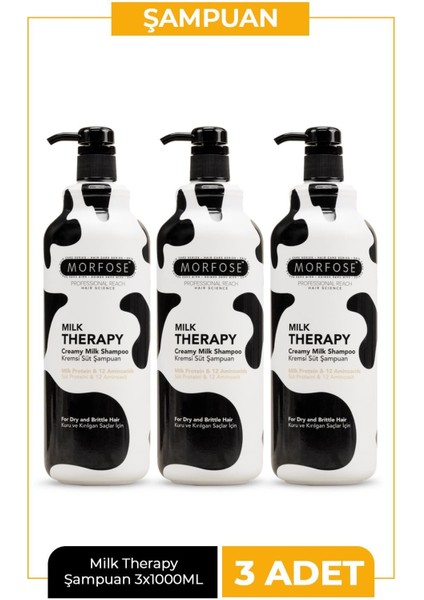 Milk Therapy Şampuan 1000 ml 3 Adet