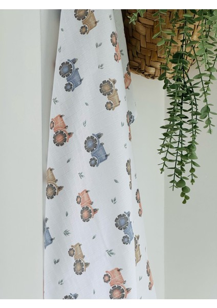 Ftbabycollection %100 Pamuk Müslin Bebek Battaniyesi Oeko-Tex Sertifikalı Müslin Yenidoğan Bebek Battaniyesi 80X90 cm