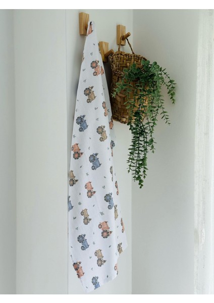 Ftbabycollection %100 Pamuk Müslin Bebek Battaniyesi Oeko-Tex Sertifikalı Müslin Yenidoğan Bebek Battaniyesi 80X90 cm