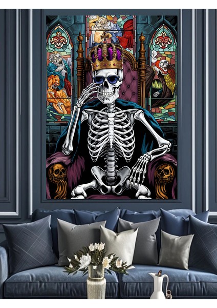 Iskelet Tahtı Dekoratif Kanvas - Mdf Ahşap Tablo fırsatları