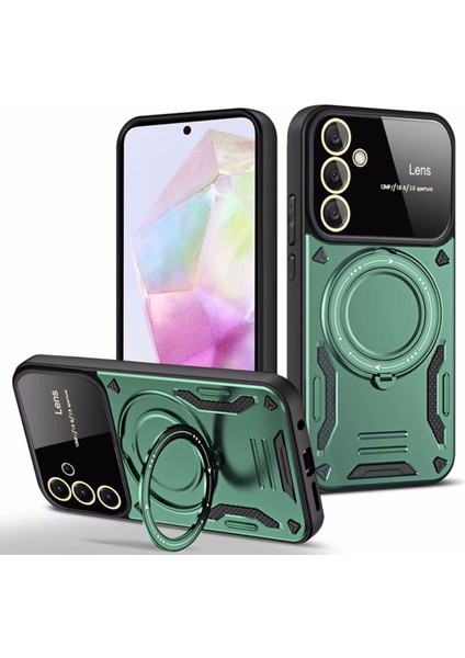 Samsung Galaxy A16 Kamera Korumalı Lensli Magesafe Standlı Azn-Joylens