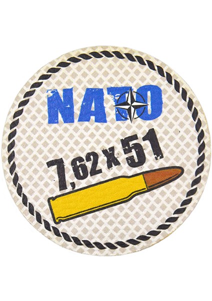 Nato 762 x 51 - Cırt - Patch - Peç - Arma - 8 cm