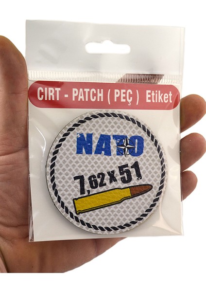 Nato 762 x 51 - Cırt - Patch - Peç - Arma - 8 cm