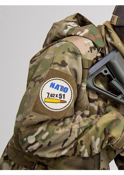 Nato 762 x 51 - Cırt - Patch - Peç - Arma - 8 cm