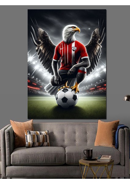 Futbolcu Kartal Dekoratif Kanvas - Mdf Ahşap Tablo modelleri