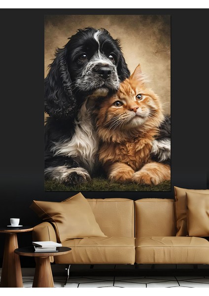 Köpek ve Kedi Dekoratif Kanvas - Mdf Ahşap Tablo fiyatları