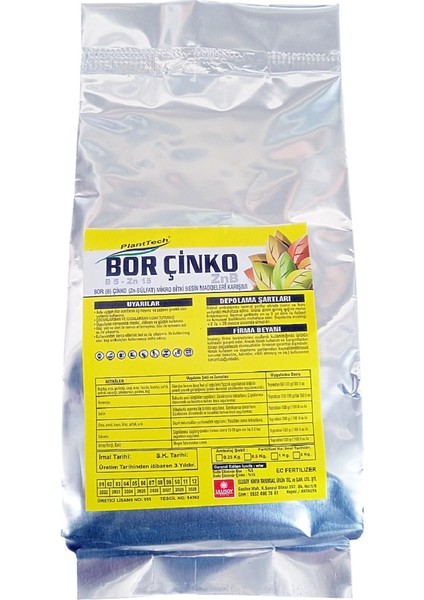 Planttech Bor Çinko (1 Kg) Çiçeklendirici Bitki Besini