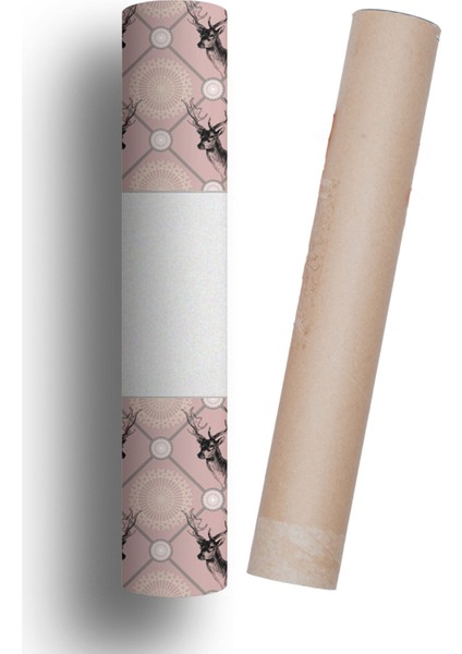 Mutfak Tezgah Arası Kendinden Yapışkanlı Folyo Kaplama Pembe Geyikli 60 cm x 100 cm fırsatları