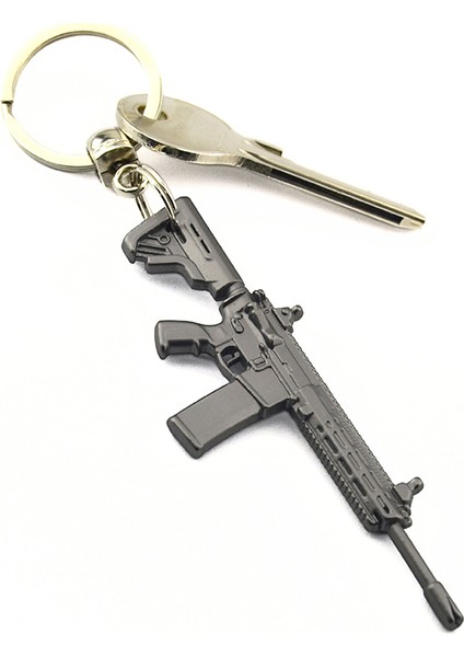Tüfek Rifle Anahtarlık M-16 - Mat Siyah