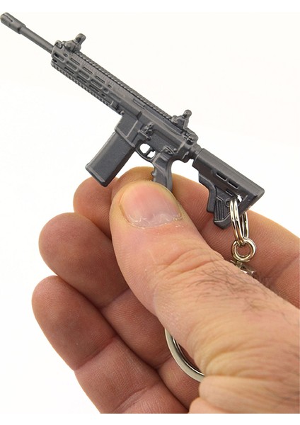 Tüfek Rifle Anahtarlık M-16 - Mat Siyah