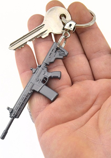 Tüfek Rifle Anahtarlık M-16 - Mat Siyah