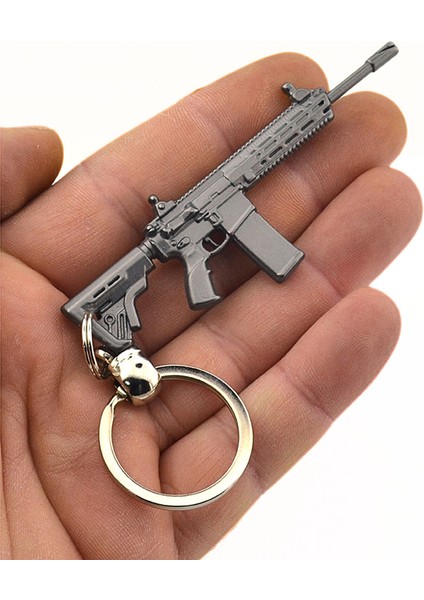 Tüfek Rifle Anahtarlık M-16 - Mat Siyah
