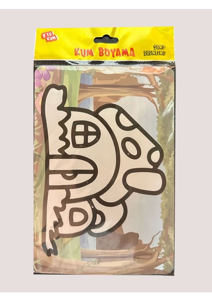 Renkli Kum Boyama Seti Çeşitli Görseller A5 Boyut (10'lu Set)