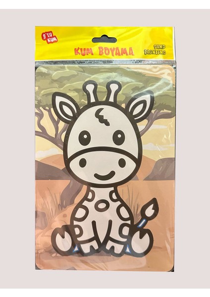 Renkli Kum Boyama Seti Çeşitli Görseller A5 Boyut (10'lu Set)