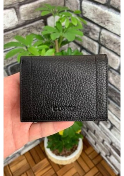Deri Antik Siyah Minimal Erkek Cüzdanı (T1423)