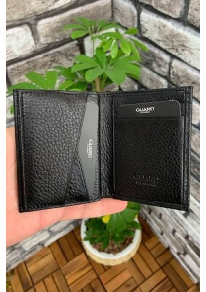 Deri Antik Siyah Minimal Erkek Cüzdanı (T1423)