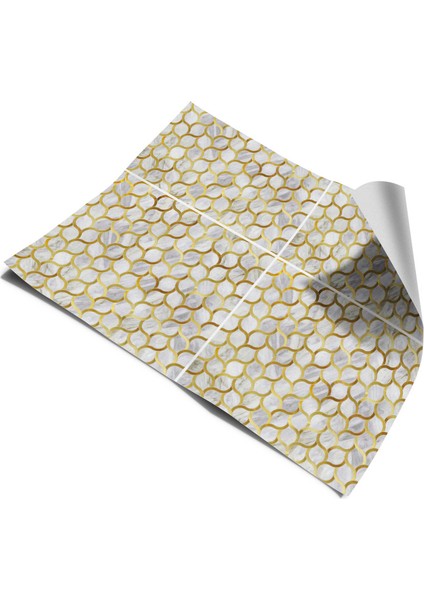Mutfak Tezgah Arası Kendinden Yapışkanlı Folyo Kaplama Mermer Desen Gold Renk 60 cm x 100 cm