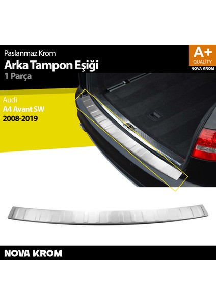 Audi A4 Avant Sw Krom Arka Tampon Eşiği 2008-2019