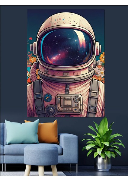 Astronot Dekoratif Kanvas - Mdf Ahşap Tablo modelleri