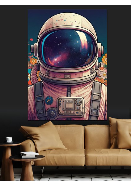 Astronot Dekoratif Kanvas - Mdf Ahşap Tablo fırsatları