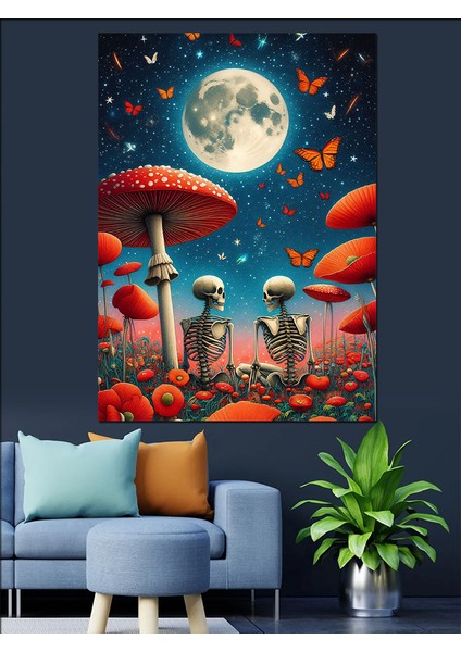 Mantar Ormanı Dekoratif Kanvas - Mdf Ahşap Tablo fiyatları