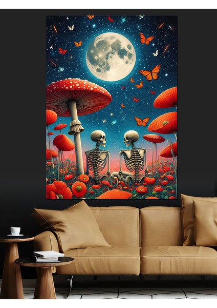 Mantar Ormanı Dekoratif Kanvas - Mdf Ahşap Tablo modelleri