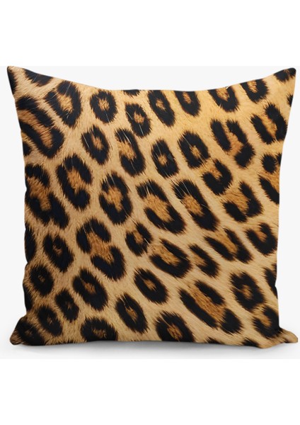 4 Lü Çift Taraflı Dijital Baskı Kırlent Kılıfı Leopar Desenli fiyatları