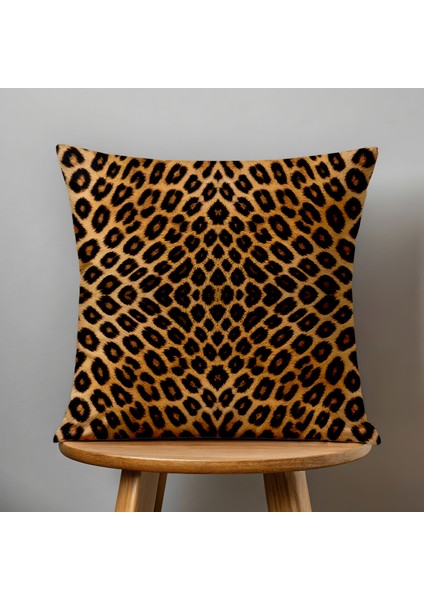 4 Lü Çift Taraflı Dijital Baskı Kırlent Kılıfı Leopar Desenli indirimleri