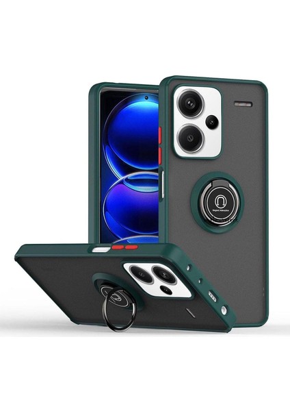 Xiaomi Redmi Note 13 Pro Plus Kılıf Soft Yüzüklü Standlı Mat Yüzey Azn-Mntryuzuk