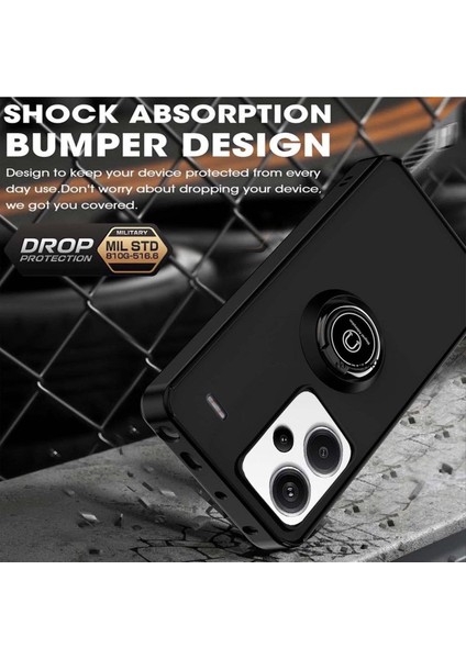 Xiaomi Redmi Note 13 Pro Plus Kılıf Soft Yüzüklü Standlı Mat Yüzey Azn-Mntryuzuk fiyatları