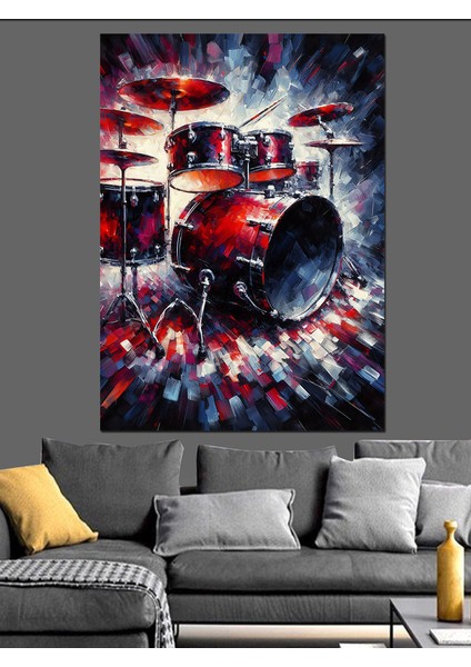 Ritim Davul Seti Dekoratif Kanvas - Mdf Ahşap Tablo modelleri