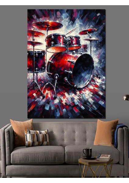 Ritim Davul Seti Dekoratif Kanvas - Mdf Ahşap Tablo fırsatları