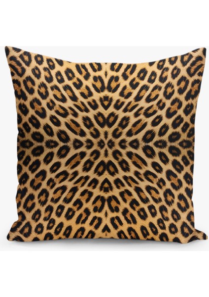 4 Lü Çift Taraflı Dijital Baskı Kırlent Kılıfı Leopar Desenli fiyatları