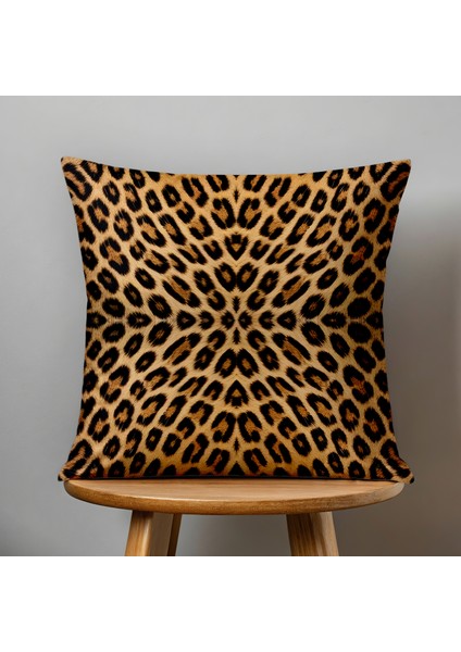 4 Lü Çift Taraflı Dijital Baskı Kırlent Kılıfı Leopar Desenli indirimleri