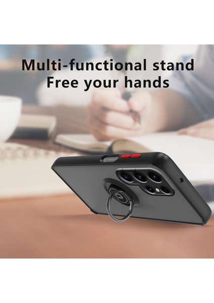 Samsung Galaxy S25 Ultra Kılıf Soft Yüzüklü Standlı Mat Yüzey Azn-Mntryuzuk fiyatları