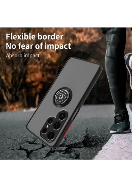 Samsung Galaxy S25 Ultra Kılıf Soft Yüzüklü Standlı Mat Yüzey Azn-Mntryuzuk modelleri