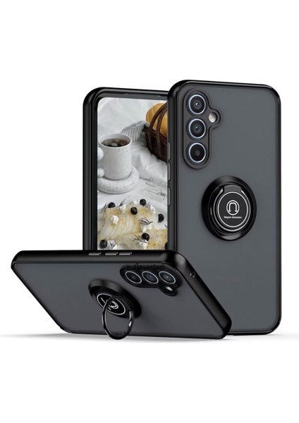 Samsung Galaxy A56 5g Kılıf Soft Yüzüklü Standlı Mat Yüzey Azn-Mntryuzuk
