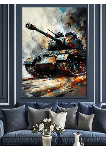 Savaş Tankı Dekoratif Kanvas - Mdf Ahşap Tablo fırsatları