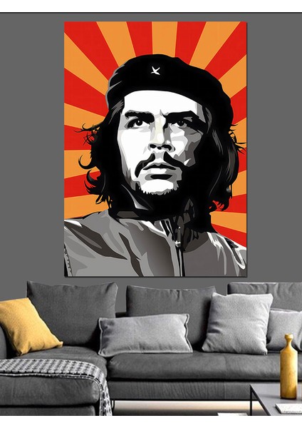 Che Guevara Portresi Dekoratif Kanvas - Mdf Ahşap Tablo fiyatları