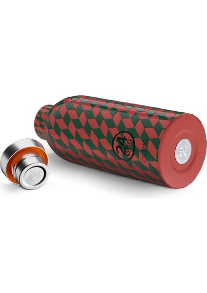 Clima Bottle Groovy Red Paslanmaz Çelik Termos 500 ml