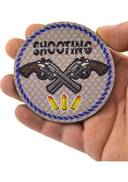 Rovelver Tabanca Shooting - Cırt - Patch - Peç - Arma - 8 cm