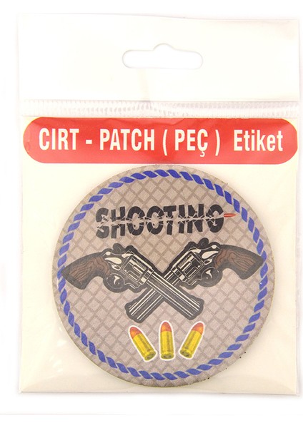 Rovelver Tabanca Shooting - Cırt - Patch - Peç - Arma - 8 cm
