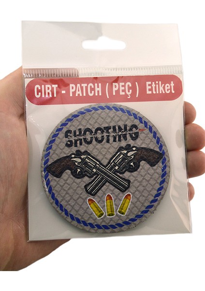 Rovelver Tabanca Shooting - Cırt - Patch - Peç - Arma - 8 cm