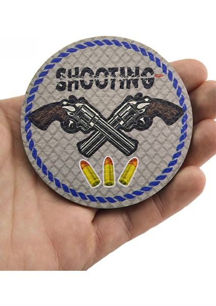 Rovelver Tabanca Shooting - Cırt - Patch - Peç - Arma - 8 cm