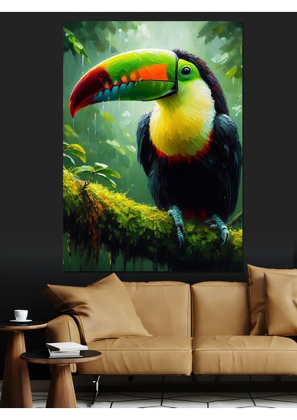 Tropik Tukan Kuşu Dekoratif Kanvas - Mdf Ahşap Tablo fiyatları