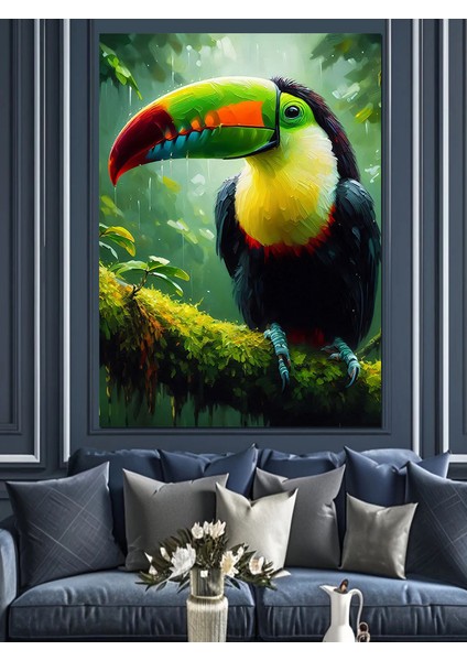 Tropik Tukan Kuşu Dekoratif Kanvas - Mdf Ahşap Tablo modelleri