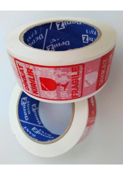 Dikkat Kırılır Fragile Baskılı Koli Bandı 45MM X100MT (6 Adet)